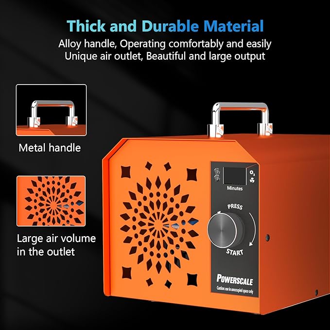 Commercial Ozone Machine 250,000mg/h Odor Removal Intelligent Control Ozone Generator Odor Eliminator OZB3 for Large Homes Offices High Capacity Ozone Air Purifier to 21,000sq.ft. Orange