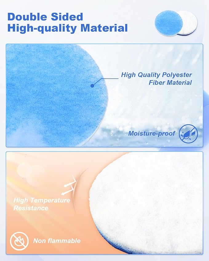 RV AC Air Conditioner Filter 5.25 inch Replacement Round, Upgrade to MERV-8 Air Duct Vent Filter Cleaner Air, 10 Pack