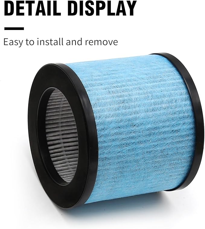 TPAP002 HEPA Filter Replacement for TOPPIN TPAP002 Air Purifier Comfy Air C1, H13 HEPA Type and Activated Carbon Pre-Filter, TPFF002, 2-Pack