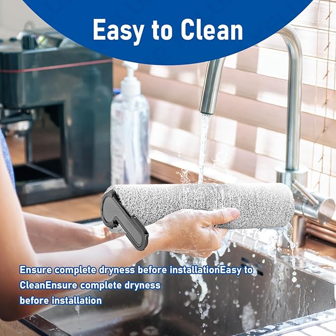 Roller Brush and Filter Replacement Compatible with Tineco Floor One Stretch S6,Floor One Switch S6 Cordless Vacuum Cleaner, Replacement Parts Include 3 Brush Rollers, 3 Filters