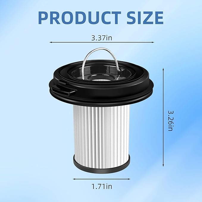 4 Pack Vacuum Filter for Bissell CleanView XR Pet 300W/CleanView XR 200W Cordless Vacuum Filter Replacement 3789 3789U 3789X 3797 3797V 3797W Replace 1638010 with 1 Little Brush