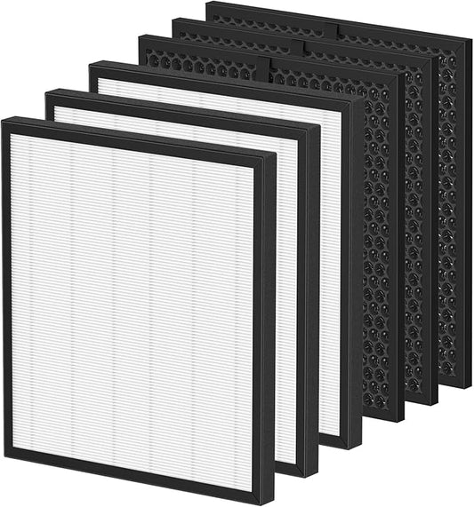 LV-PUR131 Replacement Filters for LEVOIT LV-PUR131 and LV-PUR131s Air Purifier Models, LV-PUR131-RF, 3 Pack HEPA and Activated Carbon Filters