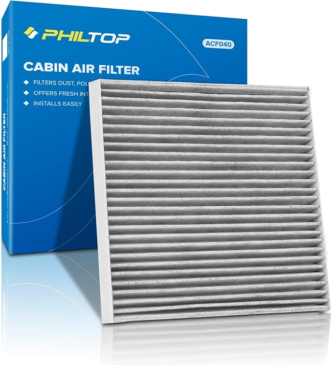 PHILTOP Cabin Air Filter, ACF040 (CF12237) Replace Versa (2014-2020), Micra (2015-2019), NV200 (2017-2021), Premium Cabin Filter with Activated Carbon Filter