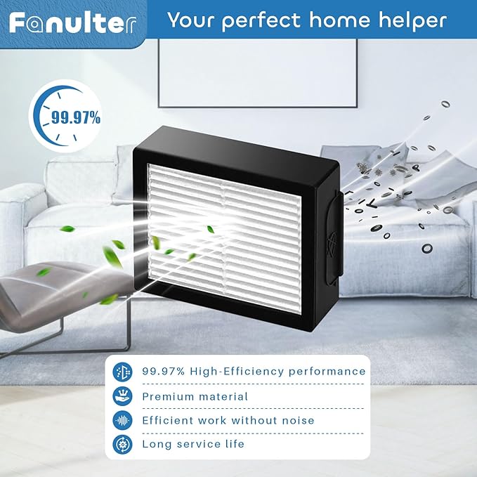 9 Pack Filter Replacements Compatible With i Robot Roomba E I & J Series E5 E6 i1 i1+ i3 i3+ i4 i4+ i5 i5+ i6 i6+ i7 i7+ i8 i8+ NOT for J9, High Efficiency Filter for iRobot Roomba Replacement Parts