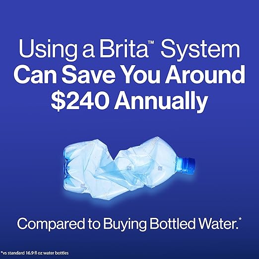 Brita Everyday Elite Water Filter Pitcher, Removes 99% of Lead, Includes 1 Filter, 10-Cup Capacity, Blue