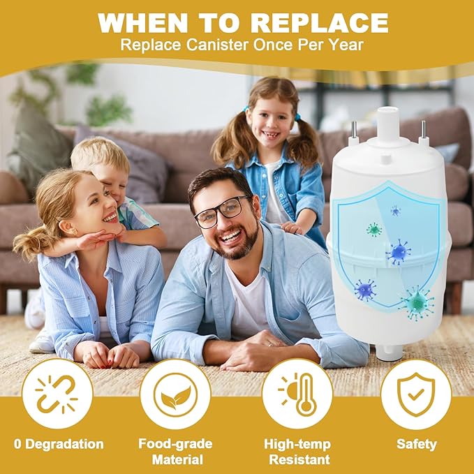 80 Steam Canister Replacement Steam Humidifier Canister Model for AprilAire Steam Humidifier Models 800, 801, 865, 866 Whole House Humidifiers, with O-Ring for Leak-Proof Seal (1PCS)
