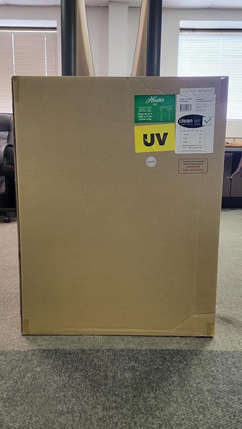 Hunter HP850 Air Purifiers for Home Large Room and Bedroom. True HEPA Air Purifier for Pets, Odors, Allergens, Smoke, Dust. UV Value Bundle w/Extra Filter, Cleans 2585 Ft² per hour. Black