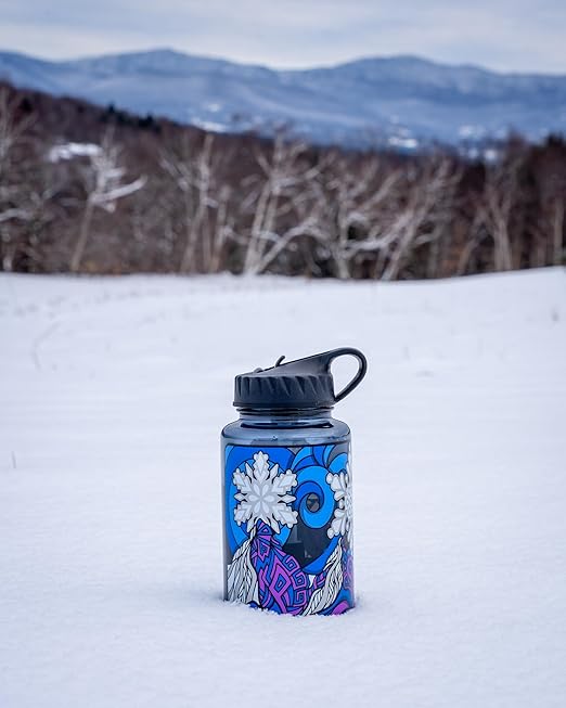 Epic Water Filters Nalgene OG Water Bottle with Filter, USA Made, BPA Free, Removes 99.99% Tap Water Contaminants, Forever Chemicals, POW Art, 32 oz