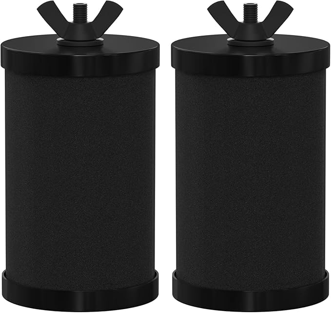 2387 Water Filter Replacement, Black Purification Elements Water Purifier Replacement Filters Compatible with Alexapure Pro Gravity Water Filter System, 5,000 Gallon Throughput Capacity, 2 Packs