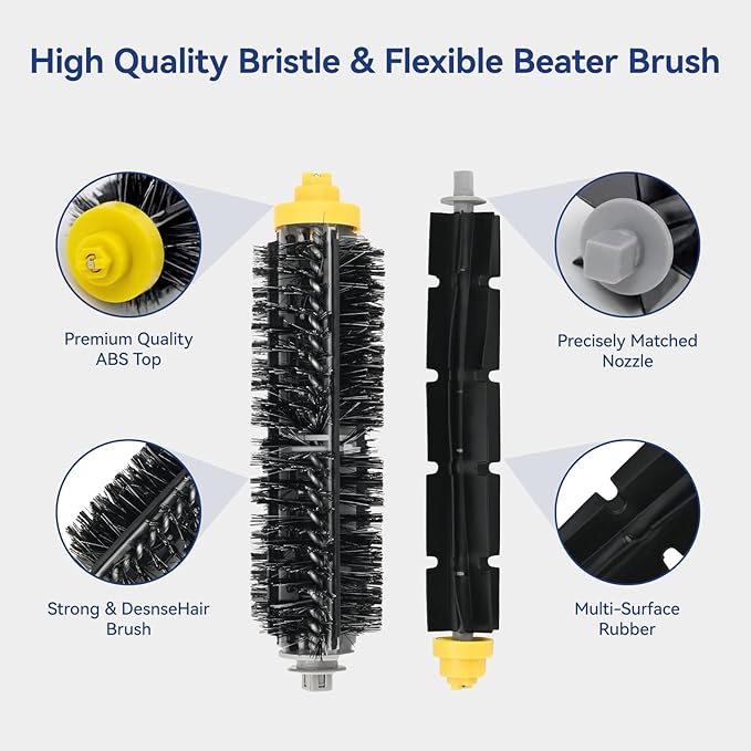 Replacement Accessories Kit for iRobot Roomba 600 Series 694 675 692 676 695 677 671 655 645 690 680 660 650 620 614 & 500 Series 595 585 564 robot- 6 Filter, 6 Side Brush and 3 Bristle Brush