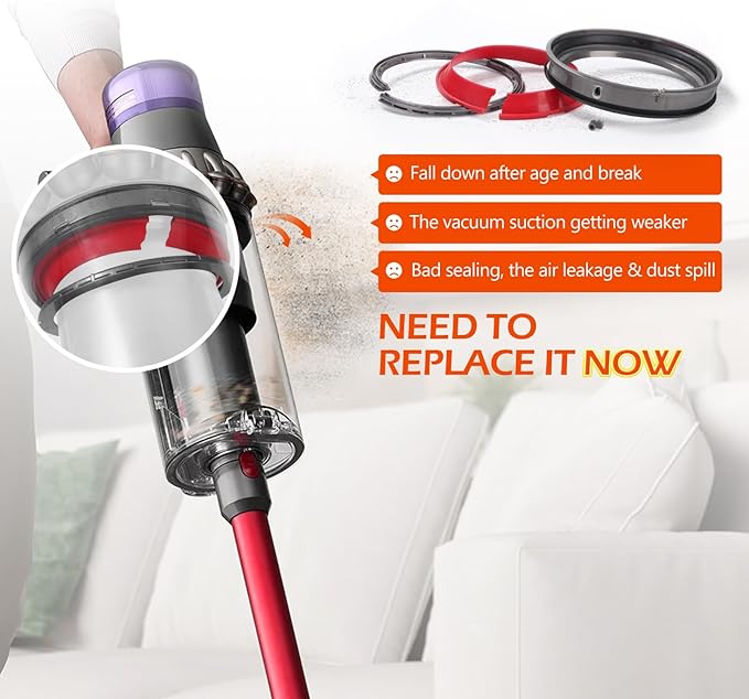 Sealing Ring Replacement for Dyson Outsize Series SV16 SV29 Vacuum Cleaner V11 Outsize / Gen5 Outsize/Plus/Absolute/Absolute Extra/Total Clean/Origin Models Canister Replacement Parts 970423-01