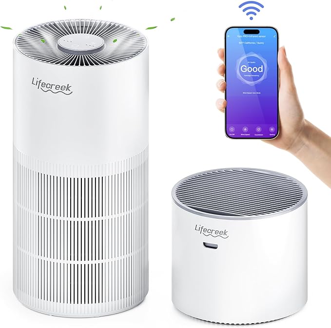 Air Purifier And Humidifier Combo For Large Room Up to 1084 Ft², 3-Stage Filter Humidifier and Air Purifier in One With WIFI Control - 22Db(Humidification cannot be used alone)