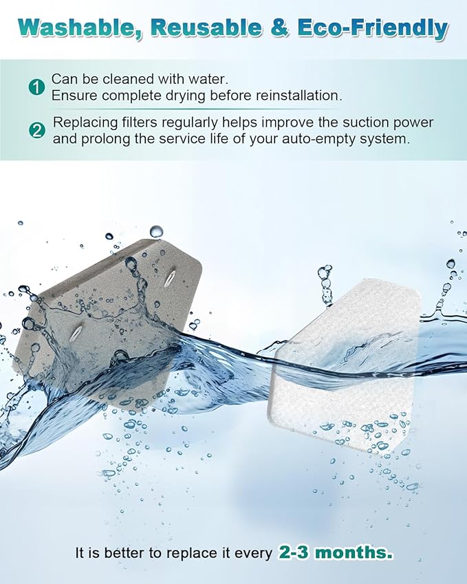 4 Pack BU3523 BU3120 Pre-Motor Foam Felt Filter Kits compatible with Shark BU3120 Clean Lightweight Cordless Cleaner, Shark BU3523 Clean Empty Cordless Stick Vacuum, Auto Empty System, XFBU3000