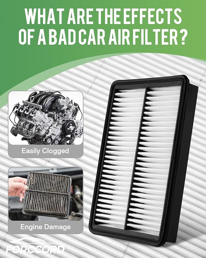 Cabin & Engine Air Filter Fit for Mazda 3 2014-2018 2.0L / Mazda 3 2014-2018 2.5L Activated Carbon Cabin Filter Replacement CF11811 CA11259 Car Accessories