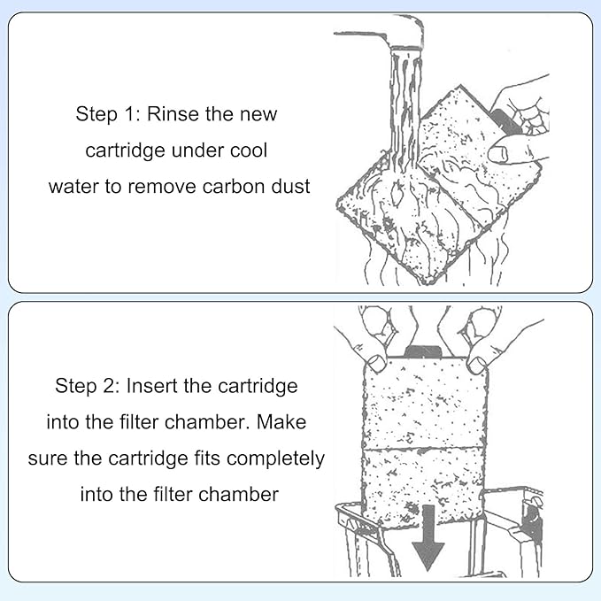 6pcs Filter Cartridges Compatible with Topfin Top Fin EF-S & BF5 BETTAFLO, 3.7x2.1 Inch Fish Tank Filter Cartridge Replacement for Aquarium Water Filtration