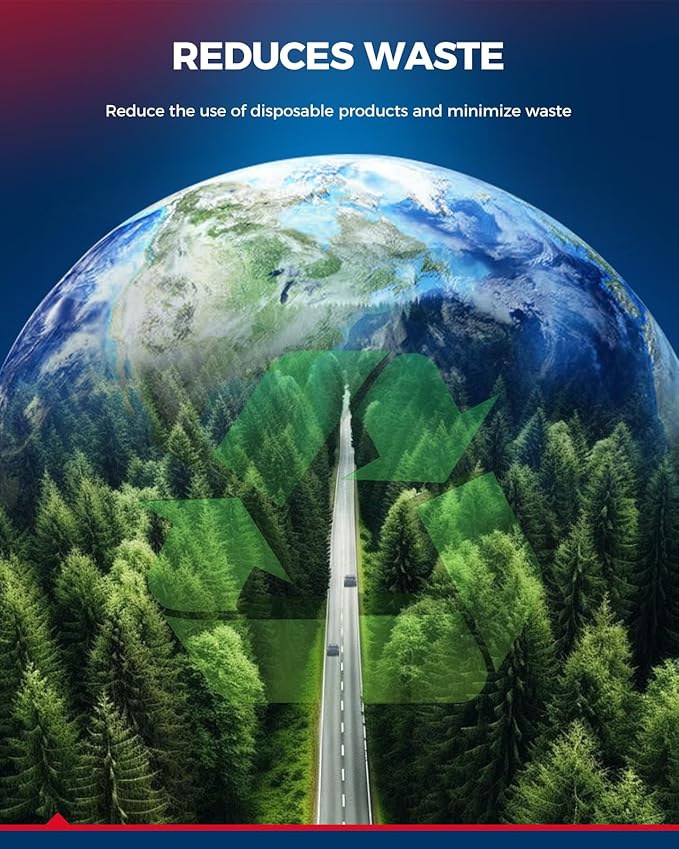 KAX Premium Washable Engine Air Filter, RU-1041 Universal Clamp-On Air Intake Filter, Reusable Replacement Air Filter, Flange Diameter: 6 In, Filter Height: 7.5 In, Flange Length: 1 In