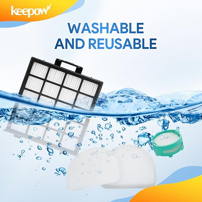 KEEPOW AZ4002 Vacuum Filter Replacement Compatible with Shark Power Detect Upright Vacuum Cleaner AZ4000 AZ4002 AZ4000C