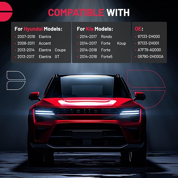 BDFHYK CF10728 Cabin Air Filter w/Activated Carbon Replacement for Elantra, Accent, Elantra Coupe, Elantra GT, Rondo, Forte Koup, Forte, Forte 5