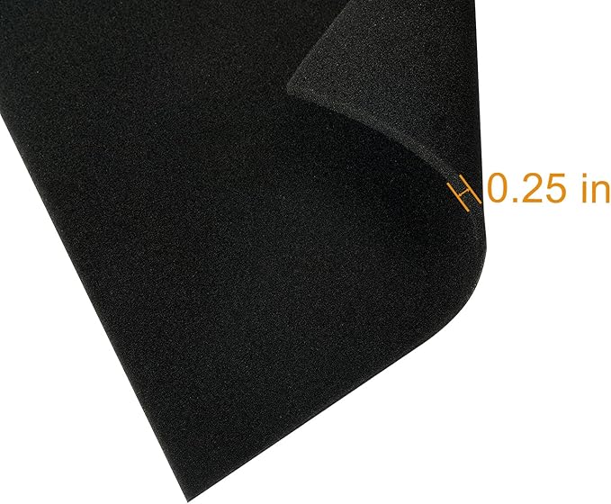 Cuttable Foam Pad Pre Filter, Can Cut to Fit Most Air Conditioner, Air Purifier, Kitchen Trash Cans, Pet Deodorizing Mat, 16.1x39.3x1/4inch(1Pack)