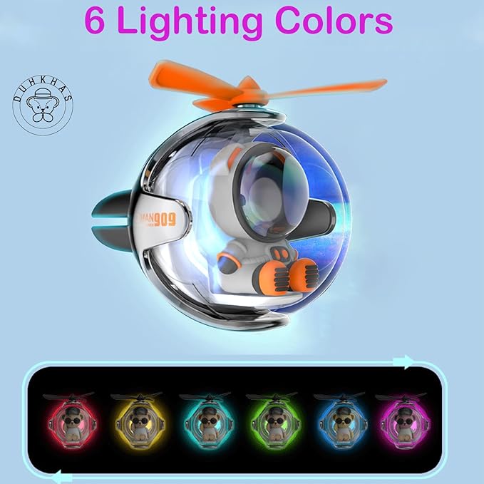 2 Pcs Pilot Car Air Freshener, Cute Dog Car Vent Clip Air Freshener Automotive Air Outlet Fan Diffuser, Automotive Interiors Vent Decoration (Silver+Yellow)