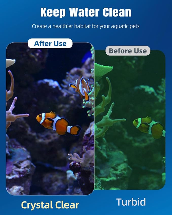 Pawfly Filter Floss for Fish Tank, Aquarium Filter Media, Aquarium Filter Floss, Polyester Filter Cotton for Freshwater & Saltwater, White Fiber Sponge for Filtration, 8.8 Ounces