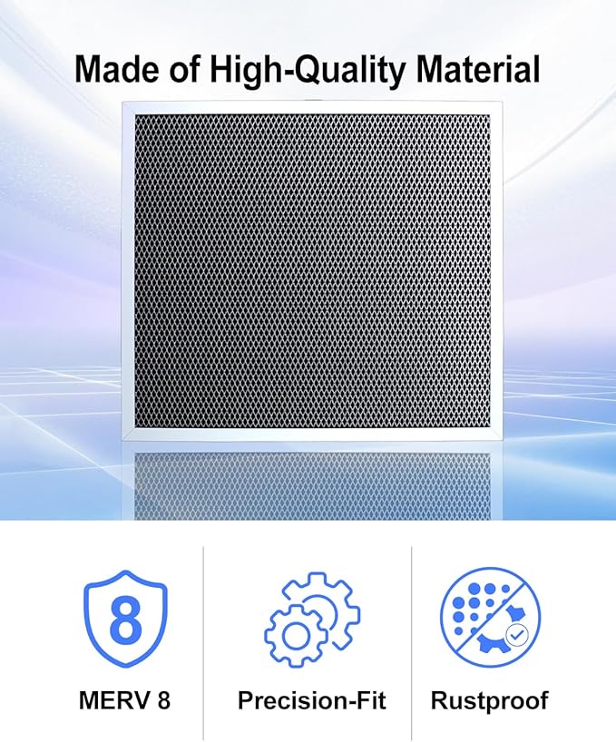 Washable Dehumidifier Filter Fits for AprilAire Whole-House Dehumidifiers Models E080 E100 and Dehumidifying Ventilator 8192A Replace 5881, MERV 8 Replacement Filter 12x13.5x1(Pack of 1)
