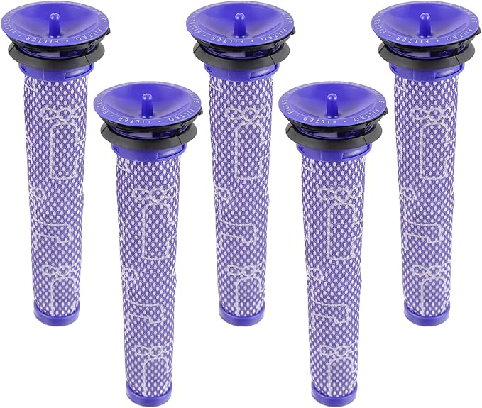 5 Pack Replacement Vacuum Filter for Dy-son V6 V7 V8 DC58 DC59 DC61 Washable Pre Filters Replacements Part 965661-01