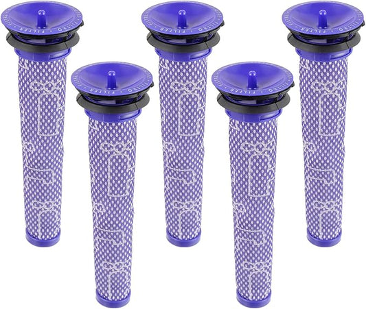 5 Pack Replacement Vacuum Filter for Dy-son V6 V7 V8 DC58 DC59 DC61 Washable Pre Filters Replacements Part 965661-01