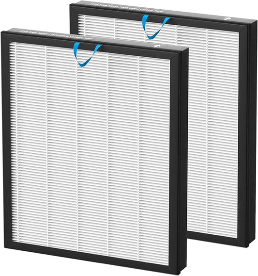Vital 100S Replacement Filter Compatible with LEVOIT Vital 100S and Vital 100S-P Air Purifier, 3-in-1 H13 Grade True HEPA, High-Efficiency Activated Carbon Filter, Vital 100S-RF, 2 Pack White