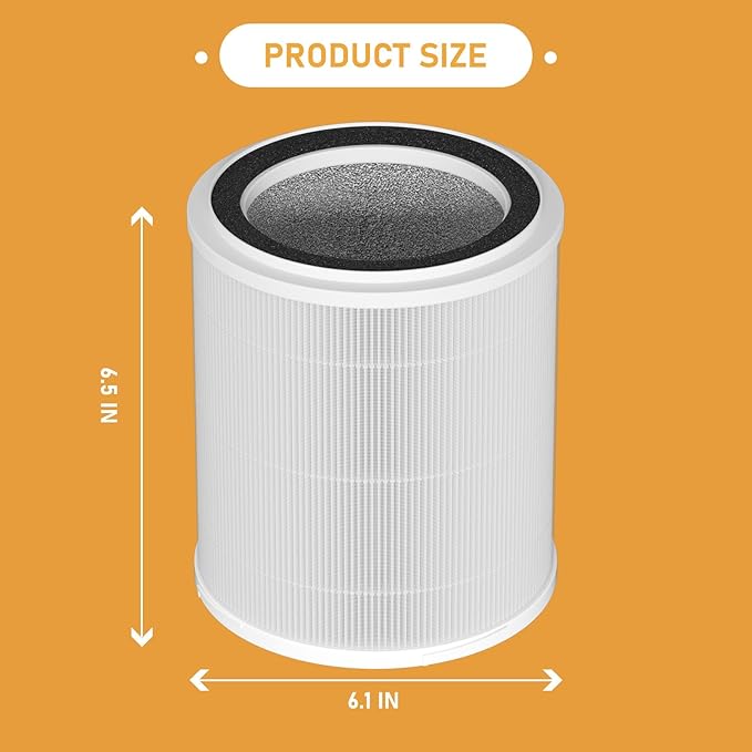 OSAP5FIL True HEPA Filters Replacement Compatible with OdorStop OSAP4 OSAP5 OSAP5FIL Air Cleaner Purifiers, Multi-Stage Filtration with Activated carbon Air Clean Dust VOCs Odor, 2 Pack