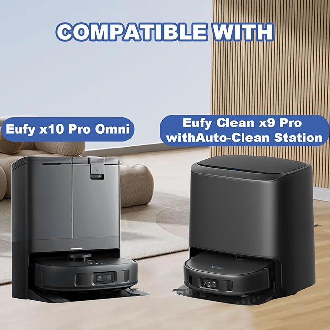 8 Pack Reusable Replacement mop Cloths Compatible with Eufy X10 Pro and eufy X9 Pro Omni Robot Vacuum Cleaner for Efficient Floor Cleaning