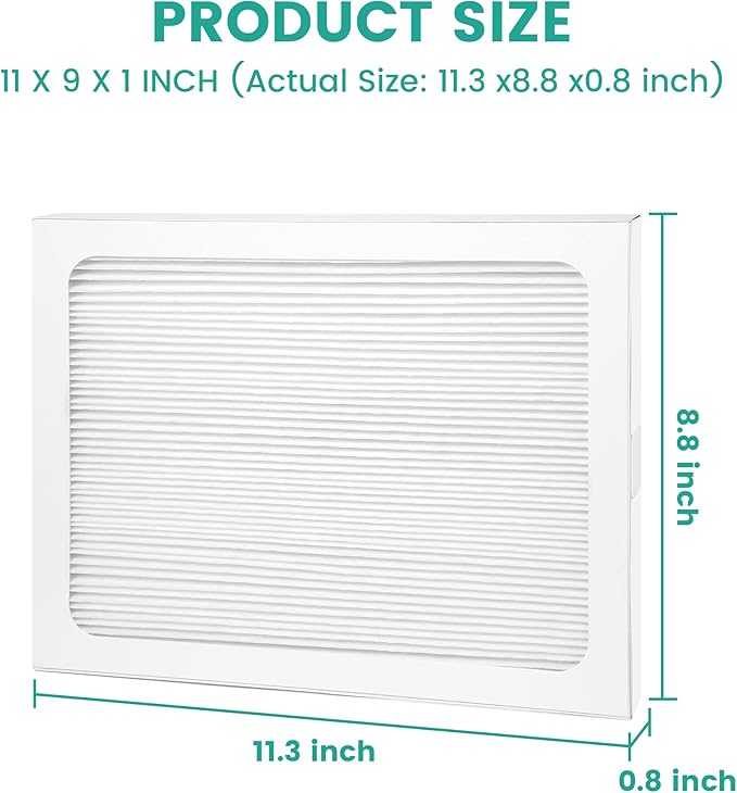9 x 11 x 1 MERV 13 Replacement Dehumidifier Filter Compatible with Santa Fe Compact70, Ultra70, Element, Compact2, UA 65H dehumidifier Models, Upgraded, 4 Pack