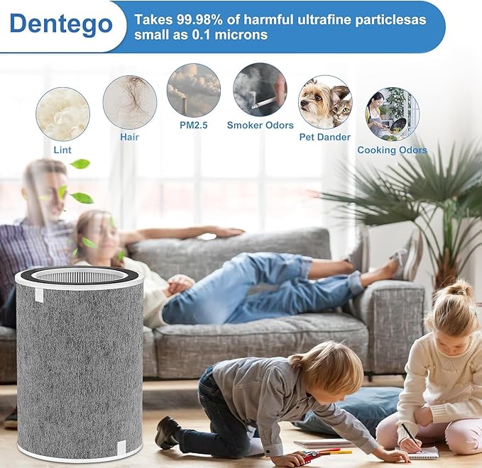 2 Pack HP302 HP201 Filter Replacement Compatible with Shark HP302 HP301 HP201 HP202 HP200 AP1000 HP232 HC501 502 Filter MAX Clean Sense iq Air Puri-fier filter，Part #HE2FKBAS, HE2FKBASMB