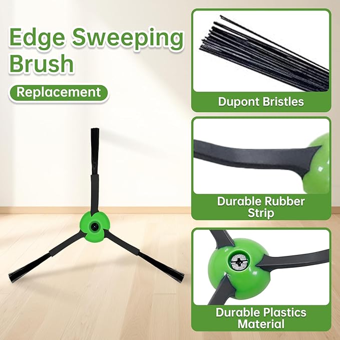 LOVECO 26-Pack Replacement Parts Compatible for iRobot Roomba E I & J Series, i7 i7+ j7 j7+ E5 E6 E7 i8 i6 i5 i4 i3 i2 i1 j8 j6 j5 and Plus Version, 4 Set Main Brush, 8 Filter, 8 Side Brush