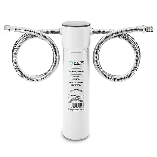 Nu Aqua Under Sink Water Filter System, High Capacity Fast Flow 3/8”, Reduces Lead, Chlorine, Bad Taste & Odor – Direct Connect Undersink Filteration System - 120-Day Trial
