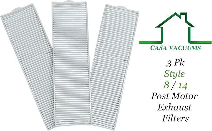 3 Style 8/14 Filters Compatible with Bissell Lift-Off - Momentum - PowerGroom - PowerGlide - Velocity Bagless Upright Vacuum Cleaner. Exhaust HEPA Media Compare to 3091, 203-6608, 203-7715.