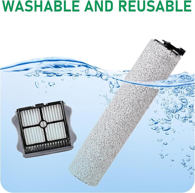 iFloor 3 Replacement Brush Rollers and HEPA Filter Kits Compatible with Tineco iFloor 3 and Floor One S3 Cordless Wet Dry Vacuum Cleaner Replacement Parts Accessories Kit,3 Brush Rollers & 3 Filters