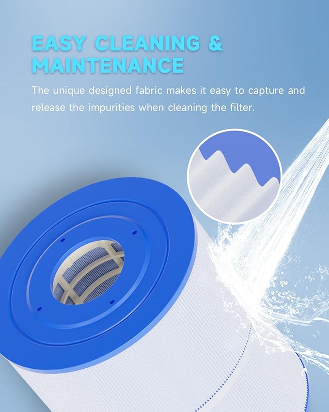 AQUALTRA Hot Tub Filter Compatible with C8465, PWK65, Watkins 31114, FC-3960, 71827, 71828, 65 sq.ft. 8 1/2”x 10 1/2” Drop in Spa Filter 2 Pack