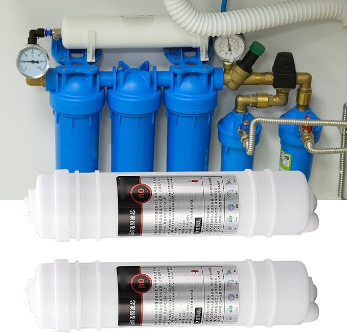 2Pcs Water Purifier Filter Replacement RO Membrane Korean Quick Connect 10in 75g
