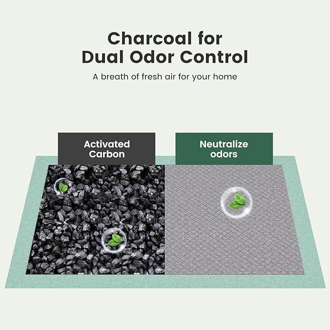 Gardner Pet Cat Pads Refills for Litter Box 20Counts, 16.9"x11.4" Odor Control Unscented Cat Pee Pads, Cat Liiter Pads with Activated Carbon for Breeze Litter System(Green)