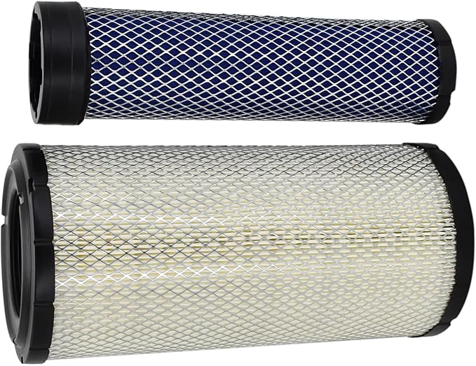 Outer Inner Air Filter Set (2) P828889 P829333 Compatible with John Deere AT171854 AT171853 Caterpillar 110-6326 110-6331 Case 222421A1 222422A1 Wix 46562 46569 Fleetguard AF25557 AF25558