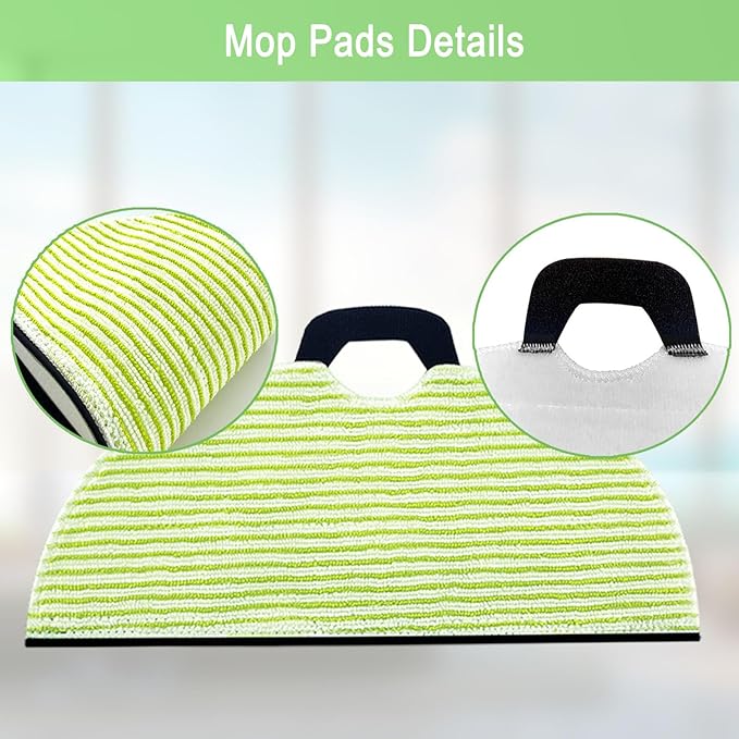 8 Pack RV2610WA Vacuum Mop Replacement Pads for Shark RV2610WA AV2610WA RV2620WD AV2620WD RV2610WD RV2610WD RV2610WFUS RV2410WD AI Ultra 2- in-1 Robot Vacuum Cleaner