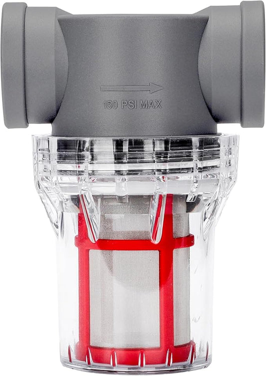 1'' Female NPT in-Line Strainer - Garden Hose Filter for High Pressure Washer, Sediment Filter with 200 Mesh Stainless Steel Screen (1'' 200 Mesh)