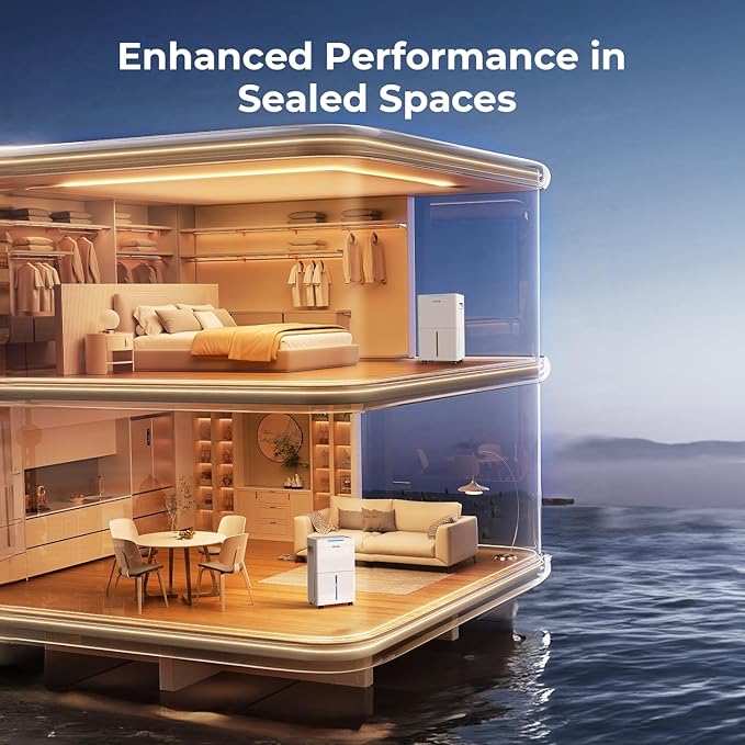 1500 Sq.ft Dehumidifier for Basement, SEAVON 21 Pint Dehumidifiers with Drain Hose for Home Large Room Bedroom Bathroom, Powerful Moisture Removal, Smart Humidity Control & Display, 24H Timer, 3 Modes