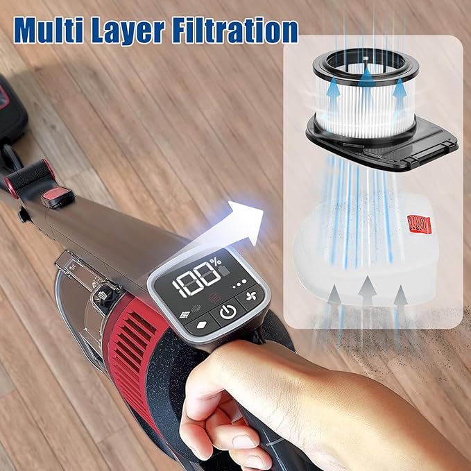 IZ662H Filter Replacement Kit Compatible with shark IZ662H Vertex Pro Lightweight Vacuum-1 Brush, 2 Pack HEPA Filters and 4 Foam Felt Kit