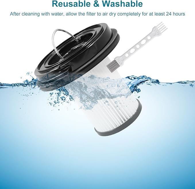 2 Pack Replacement Filter Compatible with BISSELL CleanView XR Lightweight Cordless Vacuum, for Bissell CleanView XR/XR pet Lightweight Cordless Vacuum - Filter, Washable and Reusable