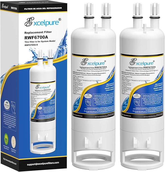 WHR1RXD1 Replacement for EDR1RXD1 Refrigerator Water Filter, Everydrop® Filter 1, W10295370A, KAD1RXD1, P4RFWB, 46-9081, 46-9930, P5WB2L, PS2378001, 2Pack
