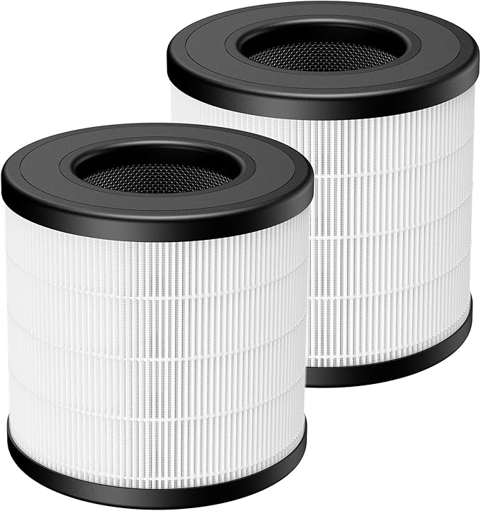 PU-P05/AC201B True HEPA Replacement Filter for FULMINARE PU-P05 Air Purifier and Purivortex AC201B Air Purifier, 3-in-1 H13 True HEPA Air Filters for Dust Smoke Pollen, 2-Pack(Not fit for T10)