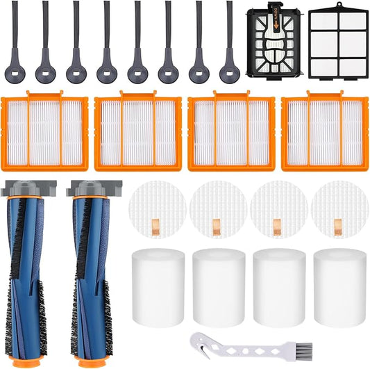 Replacement Parts for Shark AI Robot Vacuum AV2501S AV2501AE RV2502AE RV2520AOUS AV2510AOUS RV2610WA Accessories Kit with Main Roller Brush Filters, Foam & Primary Filters, Side Brushes