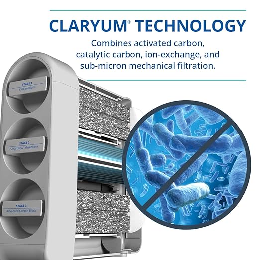 Aquasana SmartFlow® Reverse Osmosis Water Filter | RO Under Sink System | WQA Certified up to 99.99% of 90 contaminants Including Fluoride, PFAS, Arsenic, Lead, and Chlorine | Does not Include Faucet